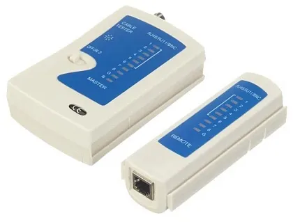 Тестер для витой пары, коаксиального кабеля, телефона (кож.зам.чехол) RI-BNC-RJ45 RIPO HL-203