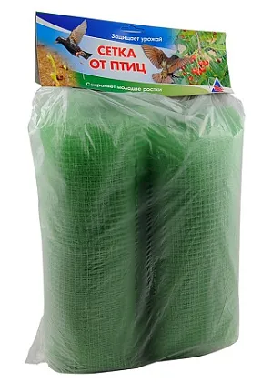 Сетка от птиц 2,0*10,0м ячейка 6,0*6,0мм пластик (1э) н