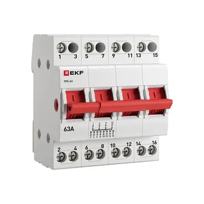 Трехпозиционный переключатель ТПС-63 4P 63А EKF PROxima