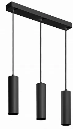 Светильник потолочный TRESOS II, max. 250V, 50/60Hz, 3xGU10, IP20, max. 3x20W, черн. GTV