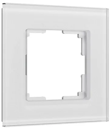Рамка 1-я Белый (стекло soft-touch) Senso WERKEL