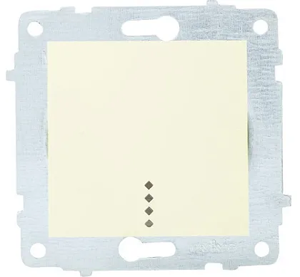 Механизм выкл. 1-кл. с подсветкой, крем