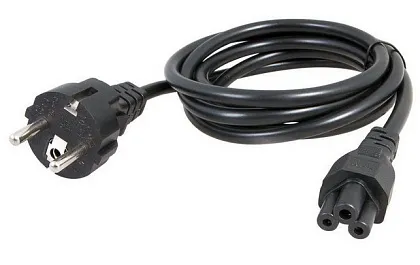 Кабель питания RIPO  1.8м, Schuko S22-C5 (3*0.75 mm2)  10A, черный, угловая вилка, с заземлением