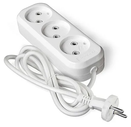 Удлинитель бытовой 3гн. 3м б/з ПВС 2х0,75mm2 Премиум UNIVersal