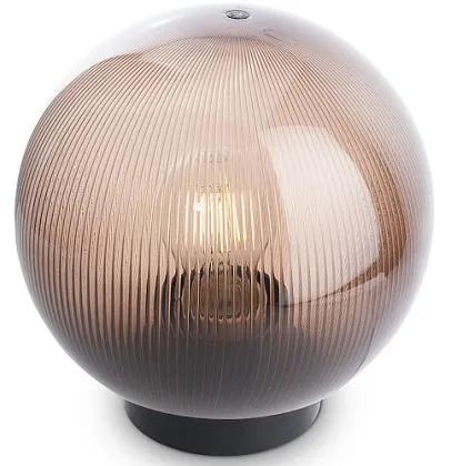 Светильник садово-парковый Feron ПМАА 230 V E27 d=200мм призма дымчатый, НТУ 02-60-205 (на столб)