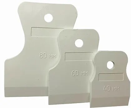 Шпатель резиновый набор 40-60-80 мм, белые ON, ком