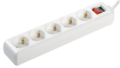 Удлинитель бытовой 5гн. 5м с/з с выкл. ПВС 3х1мм2 У05К IEK