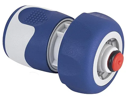 Коннектор с аквастопом для шланга 19мм (3/4) пластик TPR GREEN APPLE