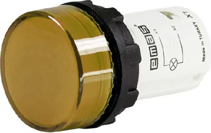 Индикатор LED моноблок. MBSD220S 220 В желт. IP50 Emas