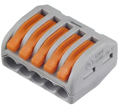 Клемма рычажковая 5 отверстий 0,2-4,0 32А SN-222415/50 AWSproducts