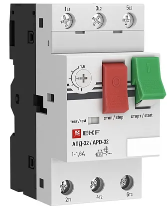 Авт. защиты эл. двигателя АПД-32 (1,0-1,6А)  PROXIMA EKF
