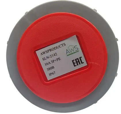 Розетка переносная 16A 4п (3P+PE) SLN-2142 IP67, 380В, AWSPRODUCTS