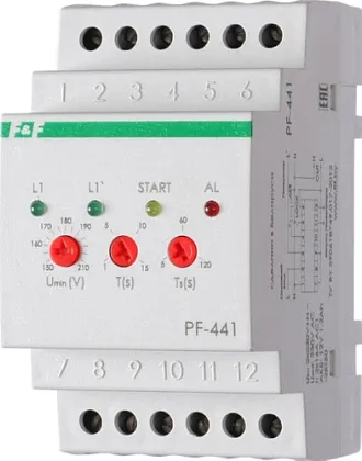 Реле АВР PF-441 (1ф, 230В, 16А,) "сеть-генератор" (С НДС) F&F