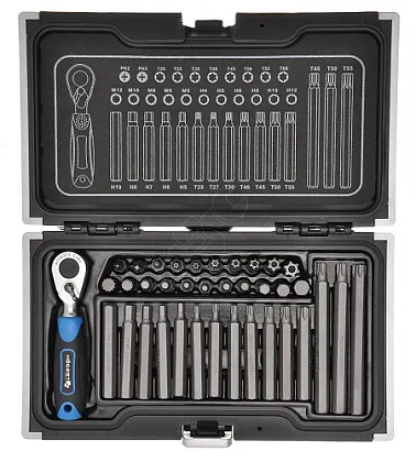 Набор бит с трещоткой, 37шт., уп