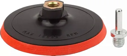 Диск полировочный тканевый, гайка М14 + переходник для дрели, 125х10 мм