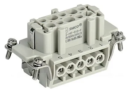 Разъем гнездо SO-HE-010-F 10P+PE, 16A, 500V SMICO