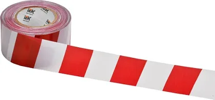 Лента сигнальная оградительная ЛО-200 красно-белая (75мм) 200м (IEK)