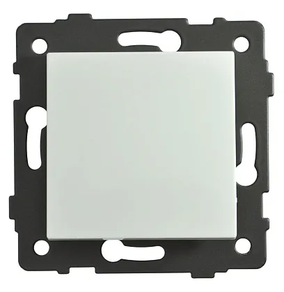 Выключатель перекрёстный 1-кл. белый A-007W "Aura" AWSproducts