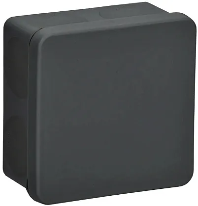 Коробка распред. о/п 80х80х40 IP67 ЧЕРНАЯ двухкомпонентная HF КМ42435 IEK (60)