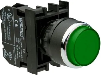 Кнопка выступающая B100HY зел. 1но IP40 Emas