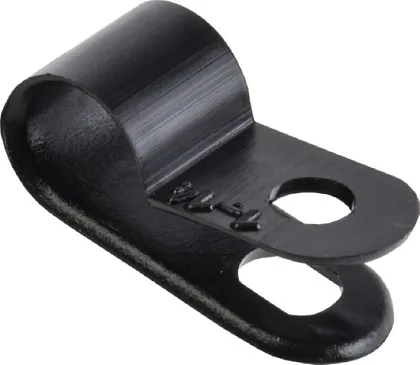 Скоба крепежная 6мм нейлоновая Черная (50шт) IEK, уп