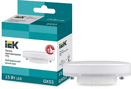 Лампа LED T75 GX53 4000К 15Вт 1350Lm IEK