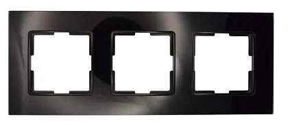 Рамка 3-я чёрная (стекло) SD-G3003B "Standard" AWSproducts