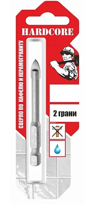 Сверло по керамограниту и керам.плитке 6мм "Hardcore" 2 грани