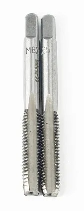 Метчик машинно-ручной 8,0 х 1,25мм метрический (сталь ШХ15 подшипниковая) (2 шт в уп) Bohrer, ком
