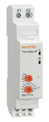 Реле времени RS-TT13, задержка на откл. автоном 1co, 8A, 24-240В AC/DC Reletek