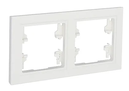 Рамка 2-я белая горизонтальная U1A-029 SoftTouch "Uno" AWSproducts