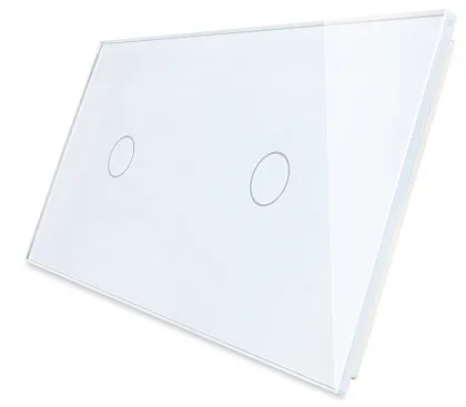 Панель для 2-х сенсорных выключателей (1+1) Белый Livolo