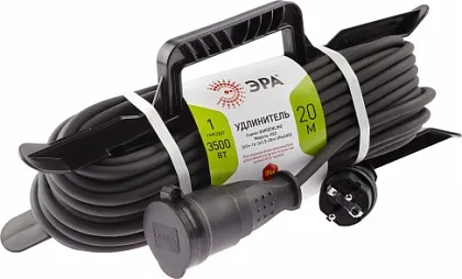 Удлинитель на рамке 1гн. 20м с/з IP44 КГ 3х1,5мм2 UFx ЭРА