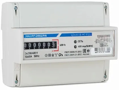 Счетчик эл. энергии 3ф. ЦЭ 6803В 1Т 380В 10-100А 3ф. 4пр. М7 Р31 DIN, 1Т
