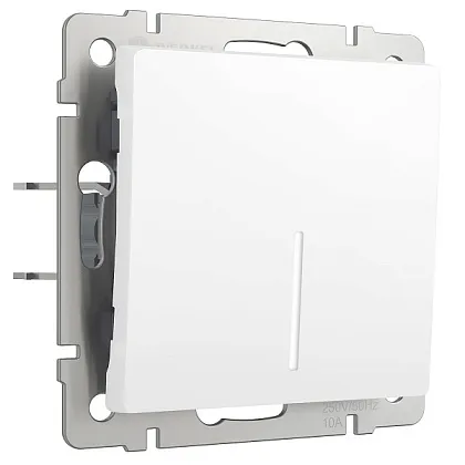 Выключатель 1-кл. с подсветкой Белый матовый WERKEL