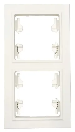 Рамка 2-я белая вертикальная U1A-029-2 SoftTouch "Uno" AWSproducts
