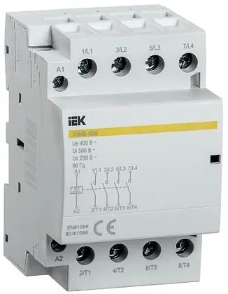 Контактор модульный КМ40-40М (кат.230V AC 40А 4но) IEK