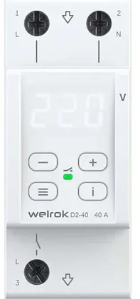 Реле напряжения Welrok D2-40 40А