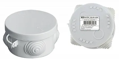 Коробка распред. о/п 85х40 IP54 СЕРАЯ 4 сальника TDM (120)