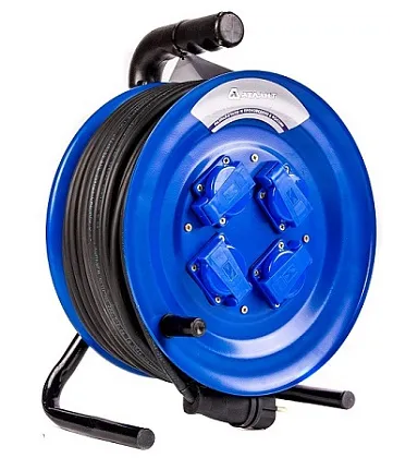 Удлинитель на метал. катушке 4гн. 20м с/з IP44 КГ 3х2,5мм2 Атлант