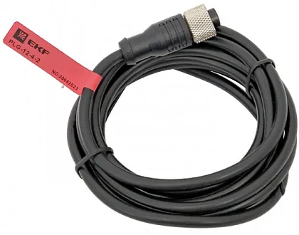 Кабель-разъем М12 4-PIN прямой PLG-12-4-2