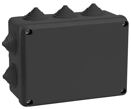 Коробка распред. о/п 150х110х70 IP55 ЧЕРНАЯ 10 сальников КМ41242 IEK (30)