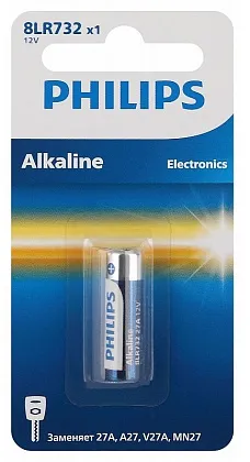 Батарейки А27 алкалиновые PHILIPS BL-1