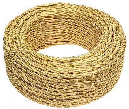 Провод витой 2*1,5 Золото (глянец) кратно (10м) Bironi (50м/уп)