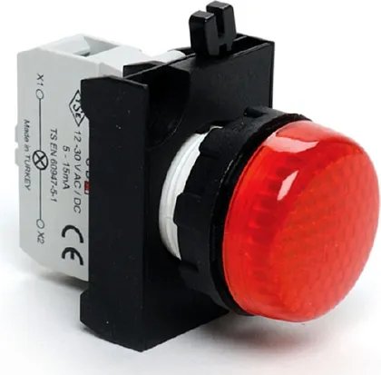 Индикатор LED красный CP060XK 12-30В AC/DC IP65 Emas