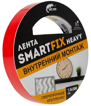 Лента сверхсильная монтажная  SmartFix HEAVY SFV1530T 1,5*300см, прозрачная W-CON SFV1530T