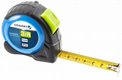 Рулетка 3 м х 16 мм, покрыта нейлоном, стопор ленты, двухсторонняя, MID HOEGERT