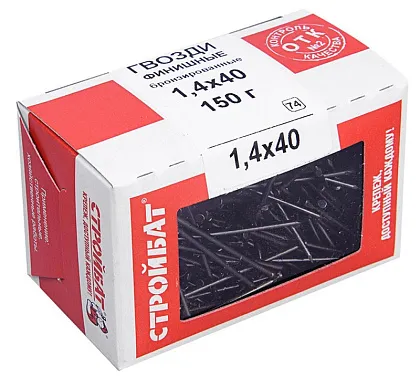Гвозди 1,4*40 финишные бронза (150 гр.) (Стройбат), уп