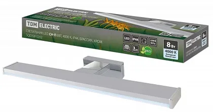 Светильник LED CH-П 8Вт 4000К IP44 хром TDM