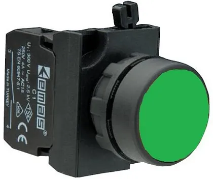 Кнопка CP100DY зел. 1но IP65 Emas